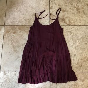 Maroon, spaghetti strap dress